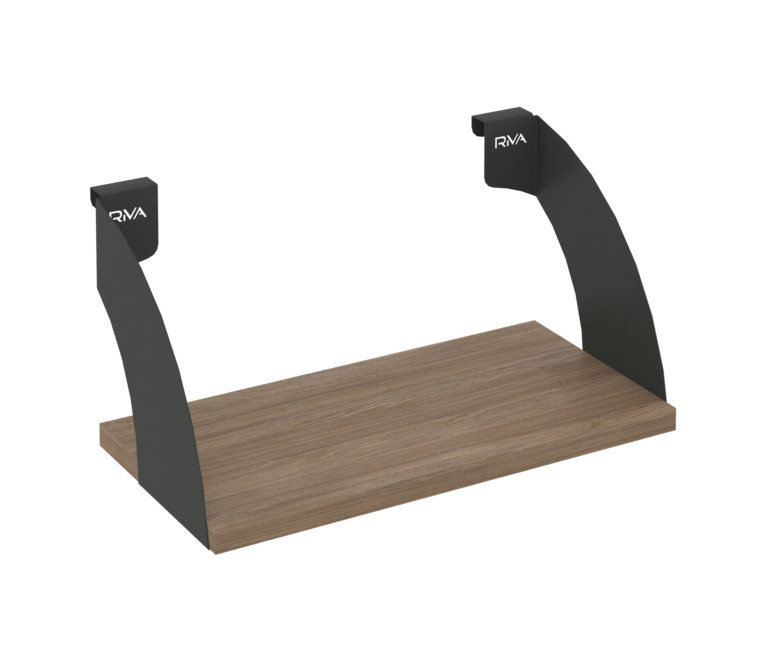 Навесные полки. Кронштейны+ЛДСП полка 400мм MAN-41-4 Дуб аризона/Антрацит металл 400*220*200