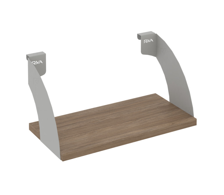 Навесные полки. Кронштейны+ЛДСП полка 400мм MAN-41-4 Дуб аризона/Серый металл 400*220*200