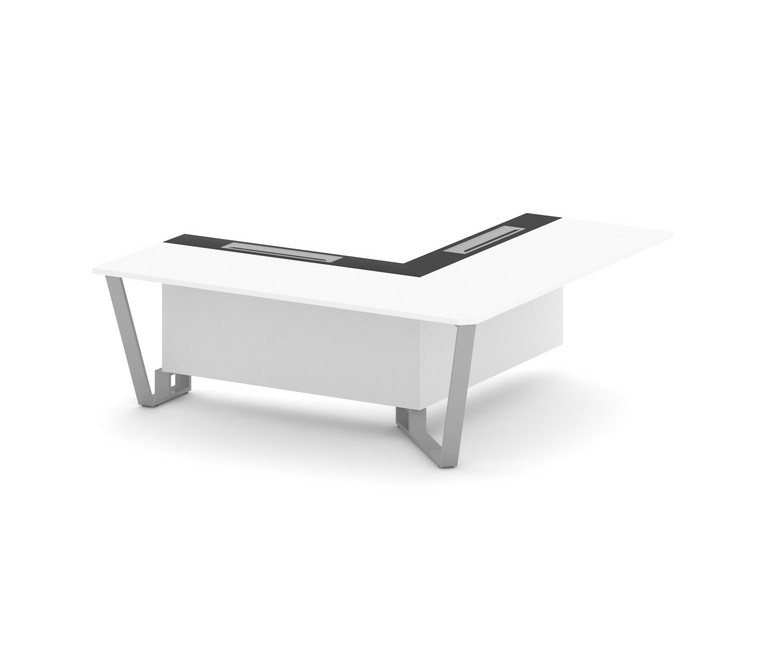 Steel Meet Проходной угловой модуль правый KM-PR.B.SPPOU-20(R) Белый Бриллиант/Графит Глянец/Металл