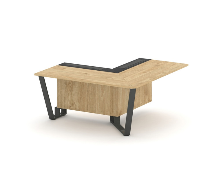 Steel Meet Проходной угловой модуль правый KMK-PR.B.SPPOU-16(R) Тиквуд Светлый/Графит Глянец/Металл