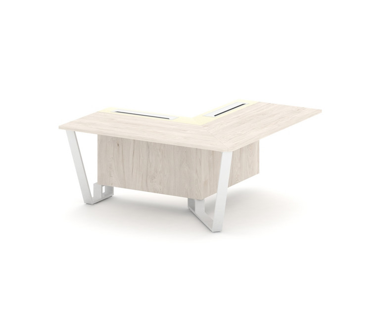 Steel Meet Проходной угловой модуль правый KMK-PR.B.SPPOU-16(R) Денвер Светлый/Ваниль Глянец/Металл