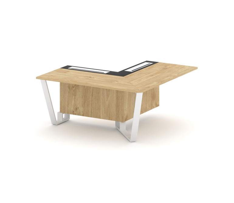 Steel Meet Проходной угловой модуль правый KMK-PR.B.SPPOU-16(R) Тиквуд Светлый/Графит Глянец/Металл