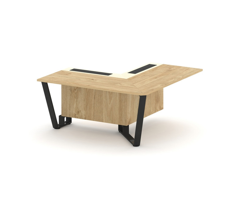 Steel Meet Проходной угловой модуль правый KMK-PR.B.SPPOU-16(R) Тиквуд Светлый/Ваниль Глянец/Металл