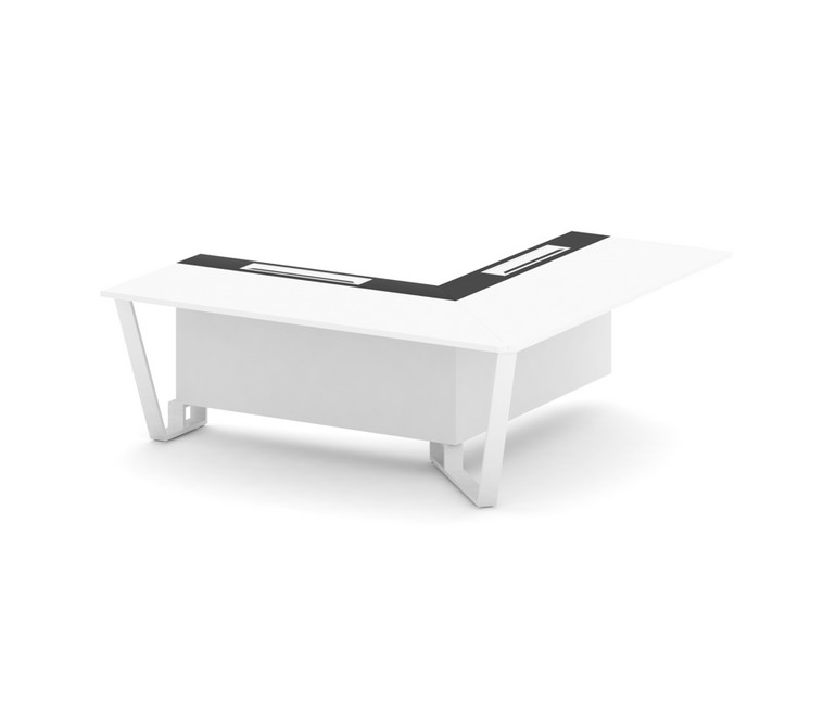 Steel Meet Проходной угловой модуль правый KMK-PR.B.SPPOU-20(R) Белый Бриллиант/Графит Глянец/Металл