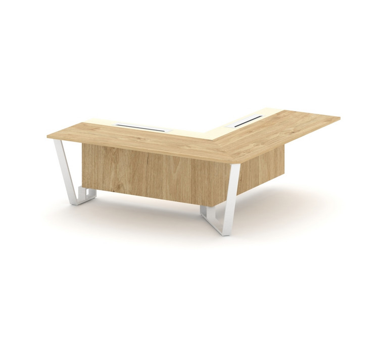 Steel Meet Проходной угловой модуль правый KMK-PR.B.SPPOU-20(R) Тиквуд Светлый/Ваниль Глянец/Металл