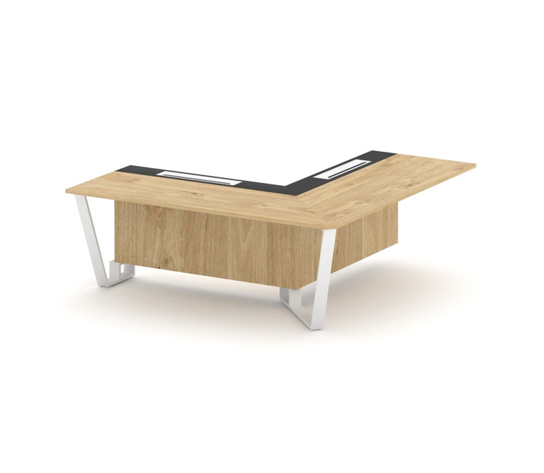 Steel Meet Проходной угловой модуль правый KMK-PR.B.SPPOU-20(R) Тиквуд Светлый/Графит Глянец/Металл