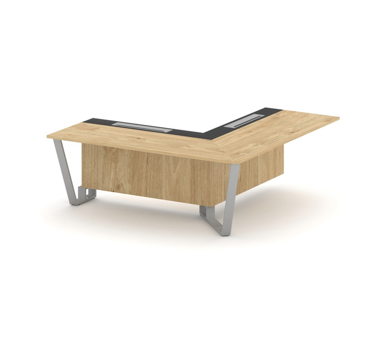 Steel Meet Проходной угловой модуль правый KMK-PR.B.SPPOU-20(R) Тиквуд Светлый/Графит Глянец/Металл