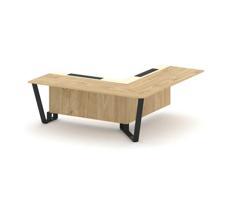 Steel Meet Проходной угловой модуль правый KMK-PR.B.SPPOU-20(R) Тиквуд Светлый/Ваниль Глянец/Металл