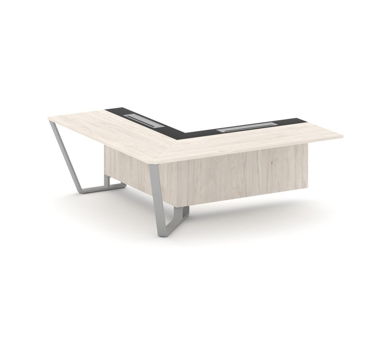 Steel Meet Завершающий угловой модуль левый KMK-PR.B.SPZOU-20(L) Денвер Светлый/Графит Глянец/Металл