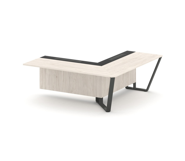 Steel Meet Завершающий угловой модуль правый KMK-PR.B.SPZOU-20(R) Денвер Светлый/Графит Глянец/Метал