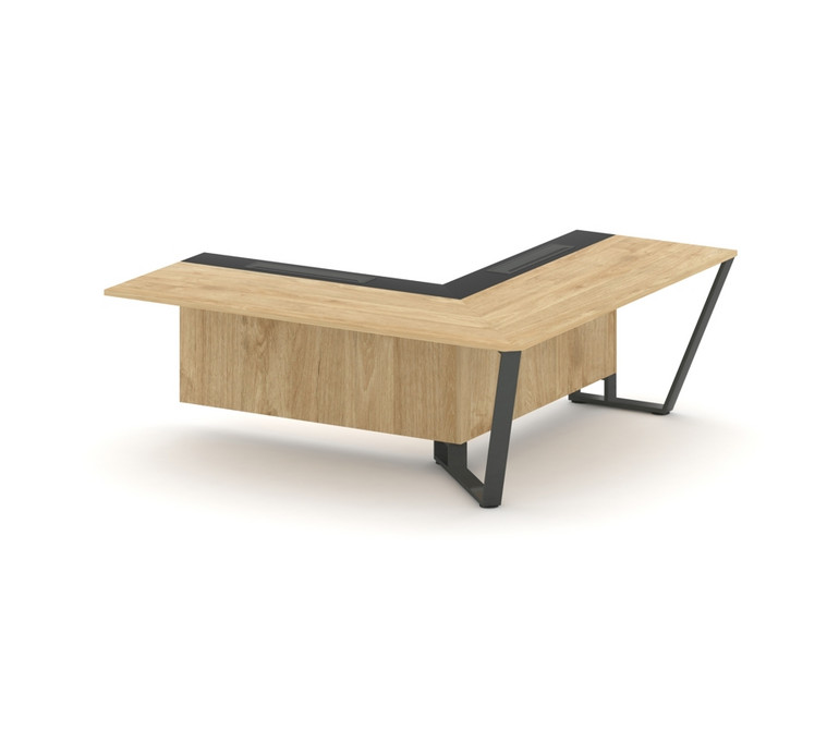 Steel Meet Завершающий угловой модуль правый KMK-PR.B.SPZOU-20(R) Тиквуд Светлый/Графит Глянец/Метал