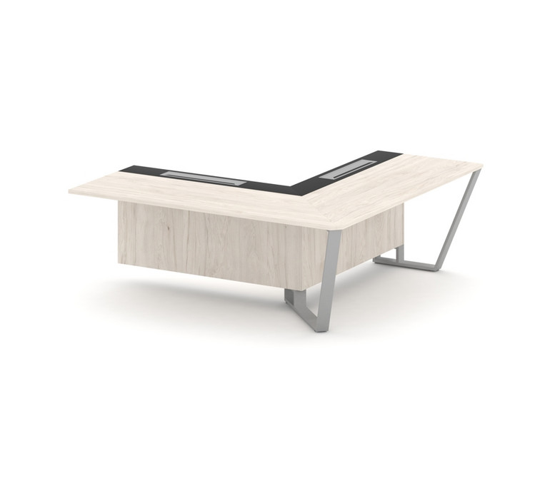 Steel Meet Завершающий угловой модуль правый KMK-PR.B.SPZOU-20(R) Денвер Светлый/Графит Глянец/Метал