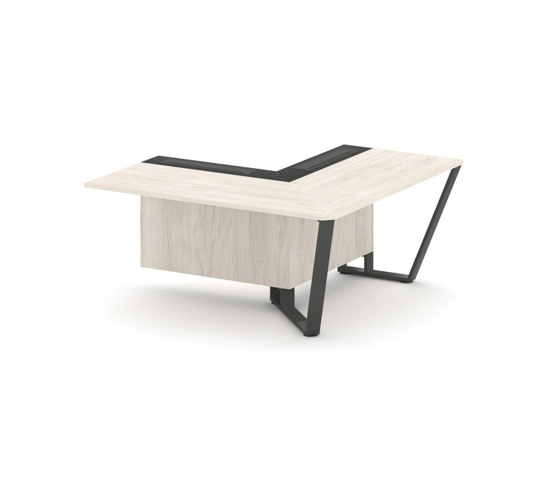 Steel Meet Завершающий угловой модуль правый KMK-PR.B.SPZOU-16(R) Денвер Светлый/Графит Глянец/Метал