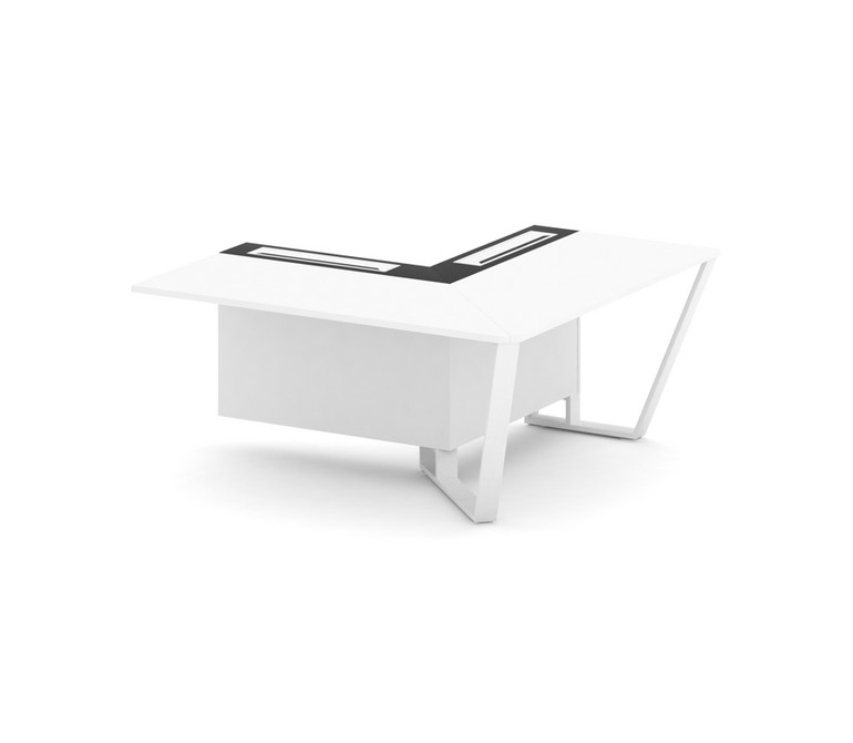 Steel Meet Завершающий угловой модуль правый KMK-PR.B.SPZOU-16(R) Белый Бриллиант/Графит Глянец/Мета