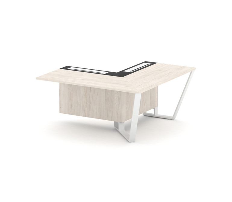 Steel Meet Завершающий угловой модуль правый KMK-PR.B.SPZOU-16(R) Денвер Светлый/Графит Глянец/Метал