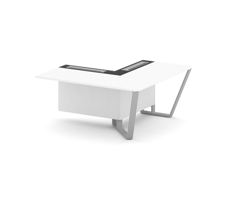 Steel Meet Завершающий угловой модуль правый KMK-PR.B.SPZOU-16(R) Белый Бриллиант/Графит Глянец/Мета