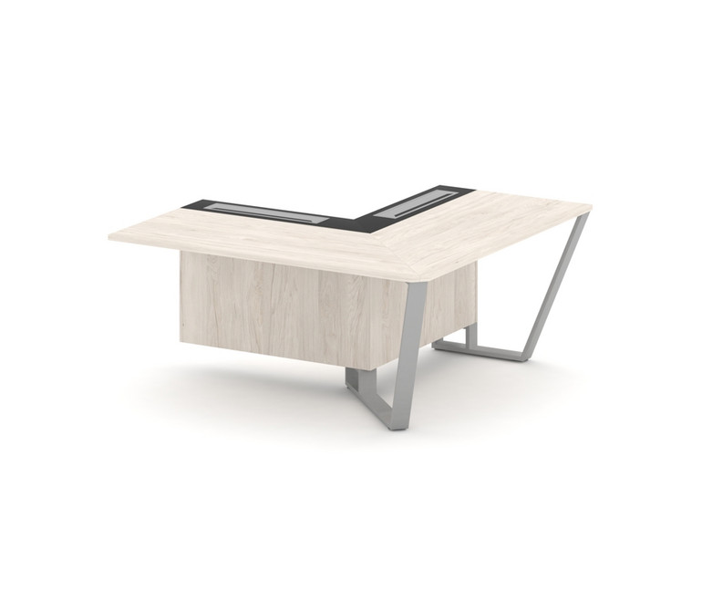 Steel Meet Завершающий угловой модуль правый KMK-PR.B.SPZOU-16(R) Денвер Светлый/Графит Глянец/Метал