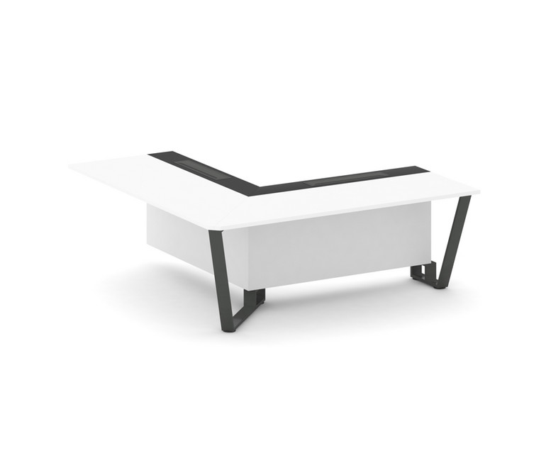 Steel Meet Проходной угловой модуль левый KMK-PR.B.SPPOU-20(L) Белый Бриллиант/Графит Глянец/Металл