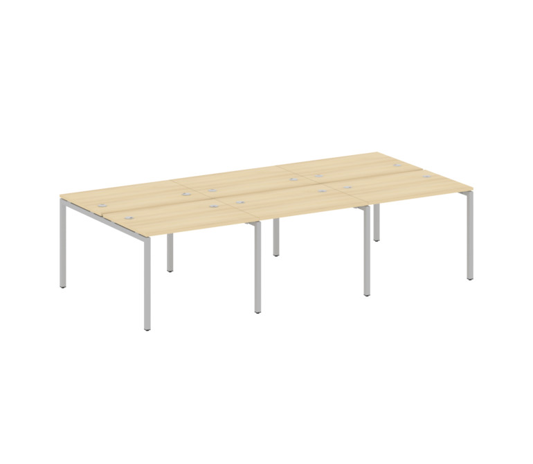 Metal System Quattro Рабочая станция на 6 раб. мест на П-образном м/к 40БП.СМ-6.1 Акация Лорка/Метал