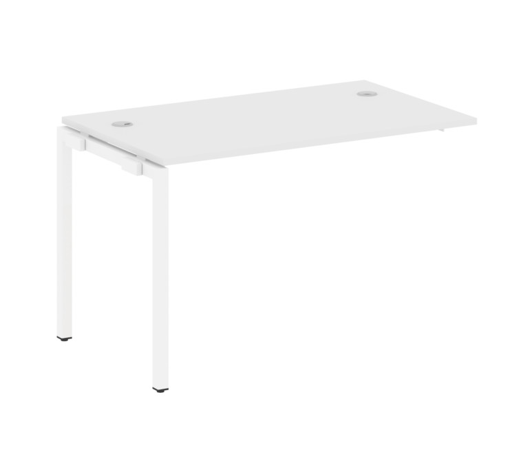 Metal System Quattro Проходной элемент рабочей станции на П-образном м/к 40БП.ПРС-СП-1.2 Белый/Метал