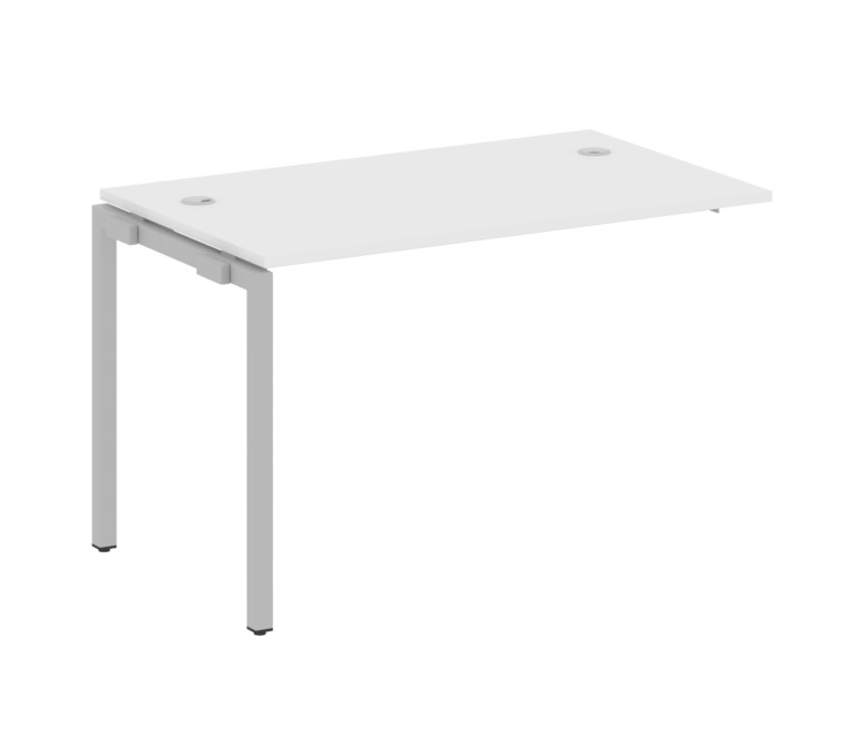 Metal System Quattro Проходной элемент рабочей станции на П-образном м/к 40БП.ПРС-СП-1.2 Белый/Метал