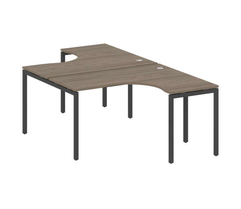 Metal System Quattro Рабочая станция криволинейная на П-образном м/к 40БП.РАС-СА-2.3 Вяз Благородный