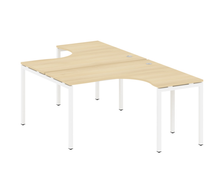 Metal System Quattro Рабочая станция криволинейная на П-образном м/к 40БП.РАС-СА-2.3 Акация Лорка/Ме