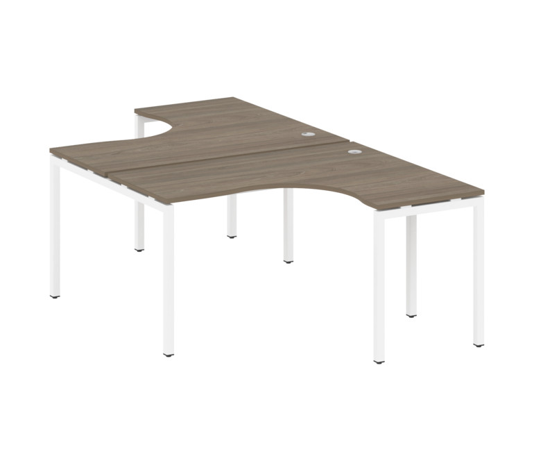 Metal System Quattro Рабочая станция криволинейная на П-образном м/к 40БП.РАС-СА-2.3 Вяз Благородный