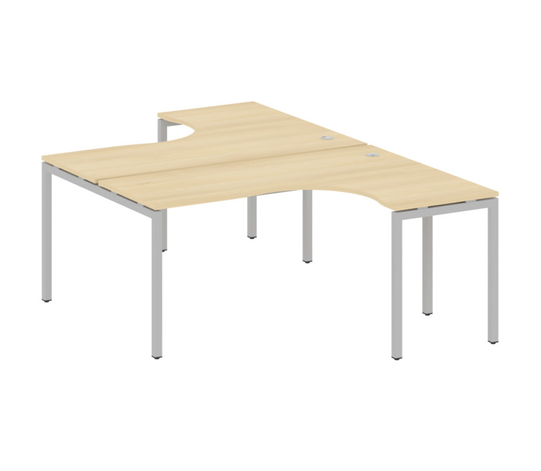 Metal System Quattro Рабочая станция криволинейная на П-образном м/к 40БП.РАС-СА-2.4 Акация Лорка/Ме