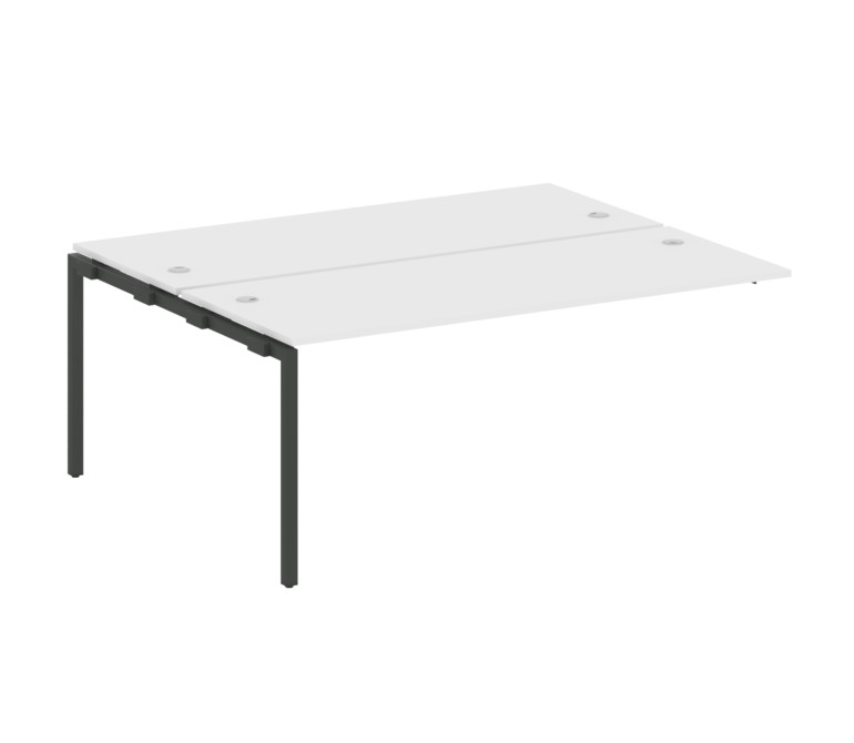 Metal System Quattro Проходной элемент рабочей станции на П-образном м/к 40БП.ПРС-СП-2.5 Белый/Метал