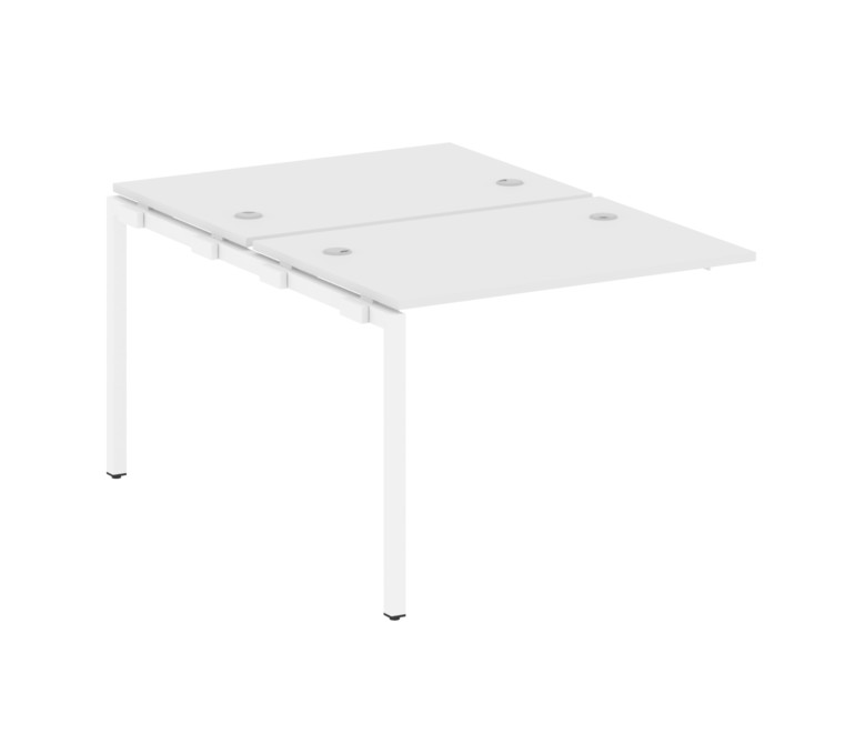 Metal System Quattro Проходной элемент рабочей станции на П-образном м/к 40БП.ПРС-СП-2.1 Белый/Метал