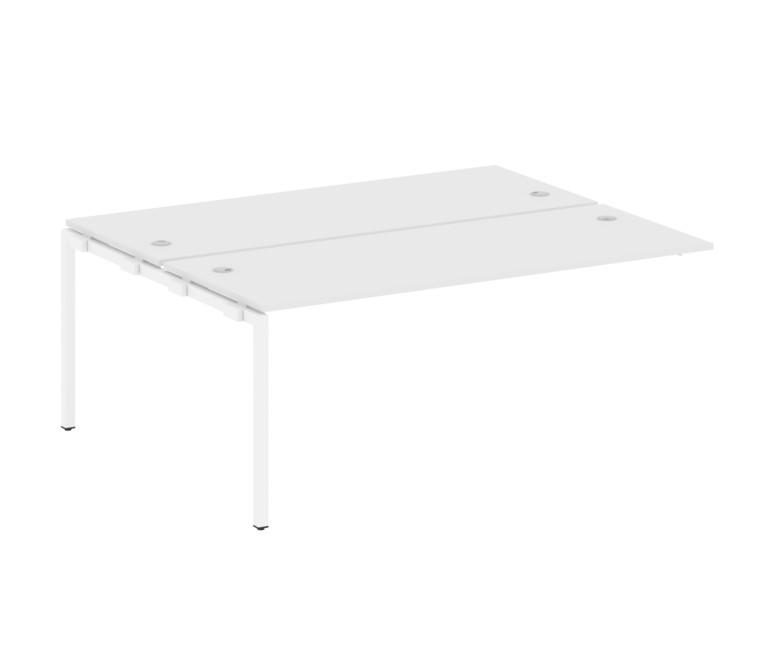 Metal System Quattro Проходной элемент рабочей станции на П-образном м/к 40БП.ПРС-СП-2.5 Белый/Метал