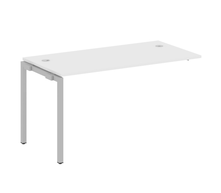 Metal System Quattro Проходной элемент рабочей станции на П-образном м/к 40БП.ПРС-СП-1.3 Белый/Метал