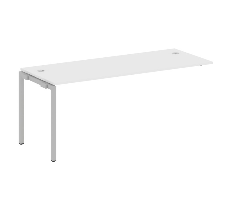 Metal System Quattro Проходной элемент рабочей станции на П-образном м/к 40БП.ПРС-СП-1.5 Белый/Метал