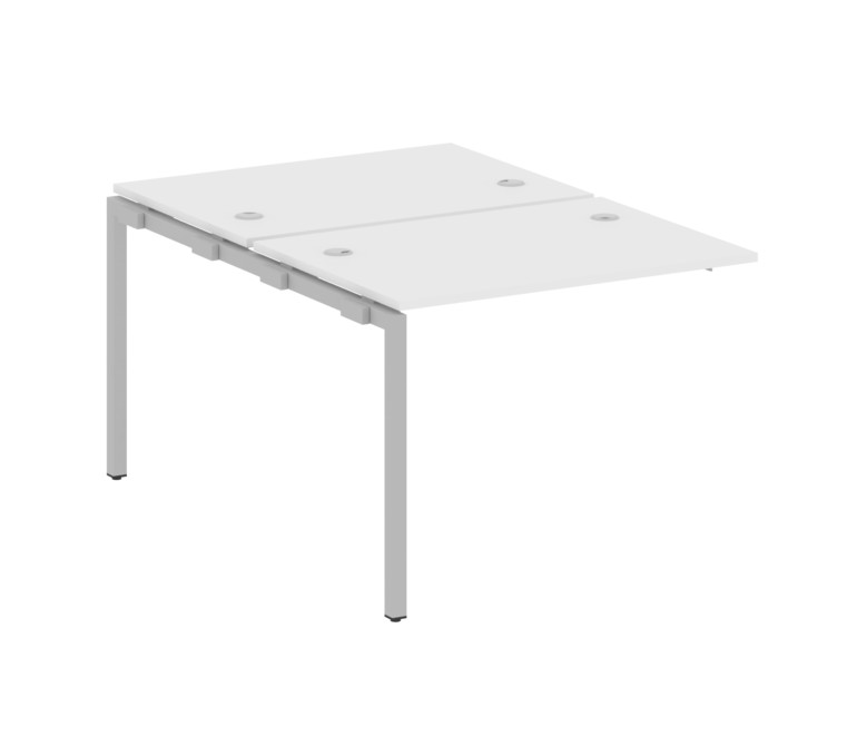 Metal System Quattro Проходной элемент рабочей станции на П-образном м/к 40БП.ПРС-СП-2.1 Белый/Метал