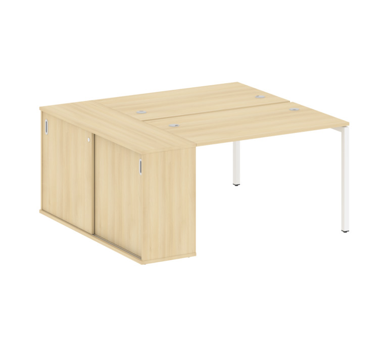 Metal System Quattro Рабочая станция с шкафом-купе на П-образном м/к 40БП.РС-СШК-1.2 Т Акация Лорка/