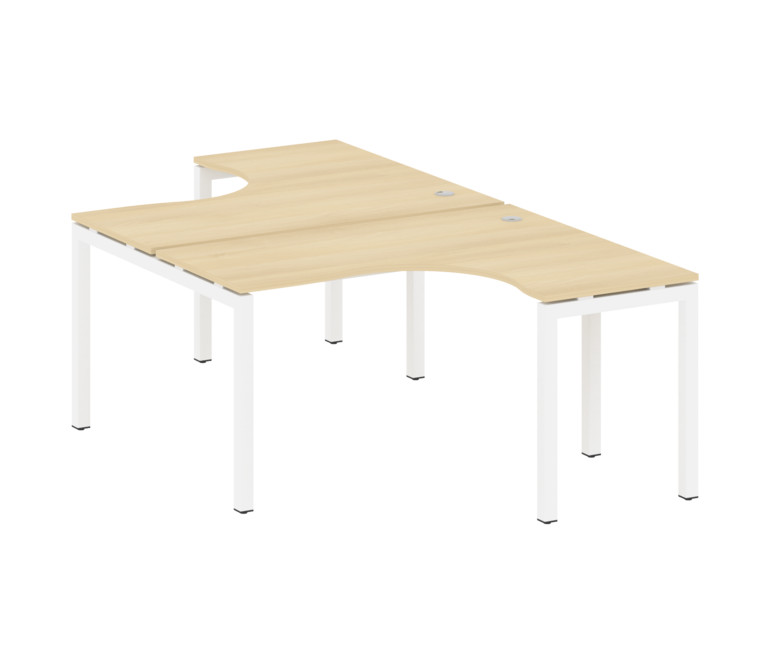 Metal System Quattro Рабочая станция криволинейная на П-образном м/к 50БП.РАС-СА-2.3 Акация Лорка/Ме