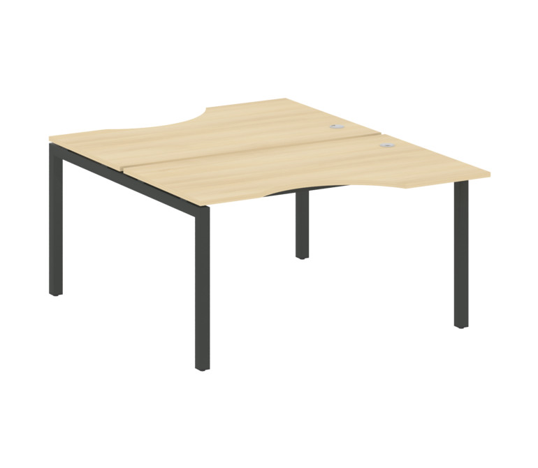 Metal System Quattro Рабочая станция криволинейная на П-образном м/к 50БП.РАС-СА-2.2 Акация Лорка/Ме