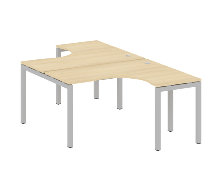 Metal System Quattro Рабочая станция криволинейная на П-образном м/к 50БП.РАС-СА-2.3 Акация Лорка/Ме