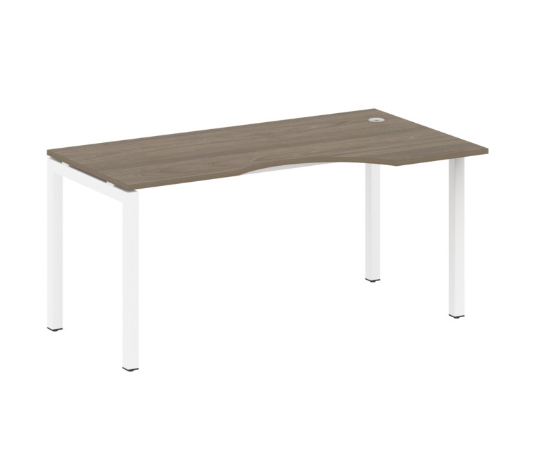 Metal System Quattro Стол криволинейный правый на П-образном м/к 50БП.СА-1 (R) Вяз Благородный/Метал