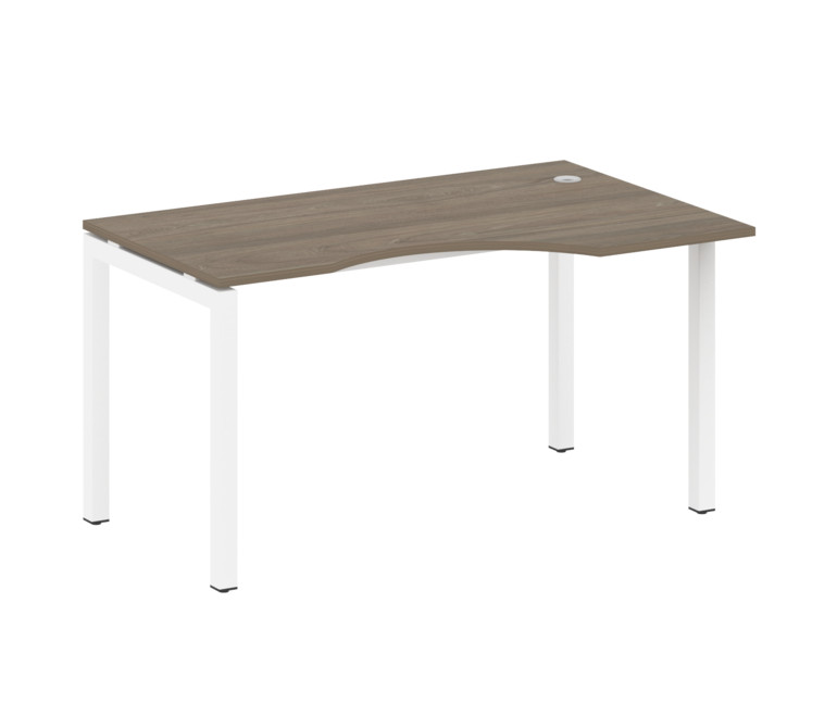 Metal System Quattro Стол криволинейный правый на П-образном м/к 50БП.СА-2 (R) Вяз Благородный/Метал