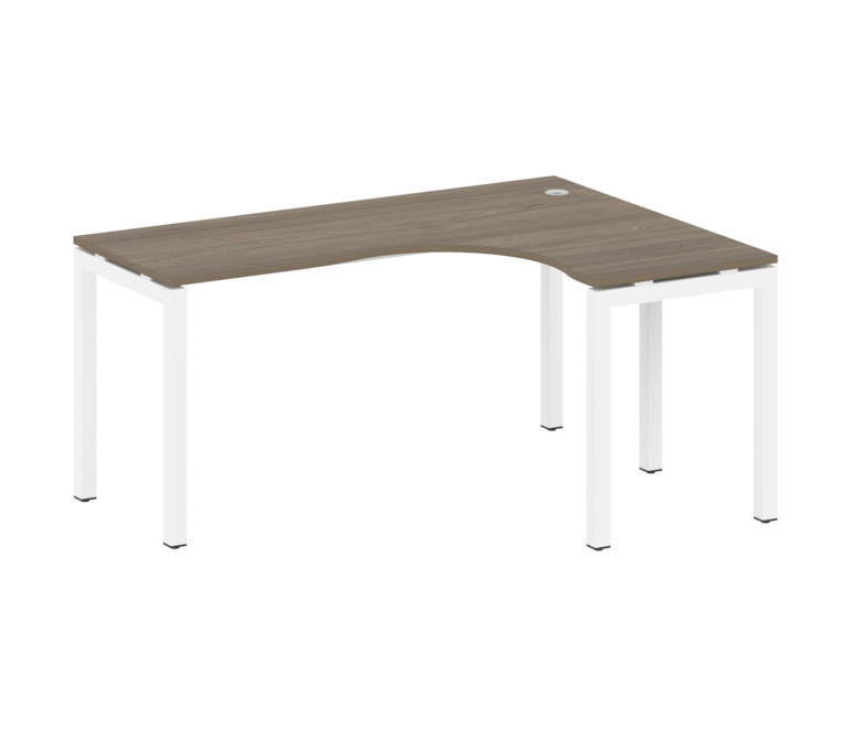 Metal System Quattro Стол криволинейный правый на П-образном м/к 50БП.СА-4 (R) Вяз Благородный/Метал