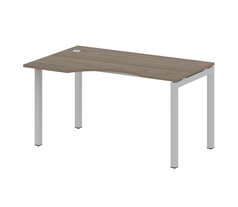 Metal System Quattro Стол криволинейный левый на П-образном м/к 50БП.СА-2 (L) Вяз Благородный/Металл