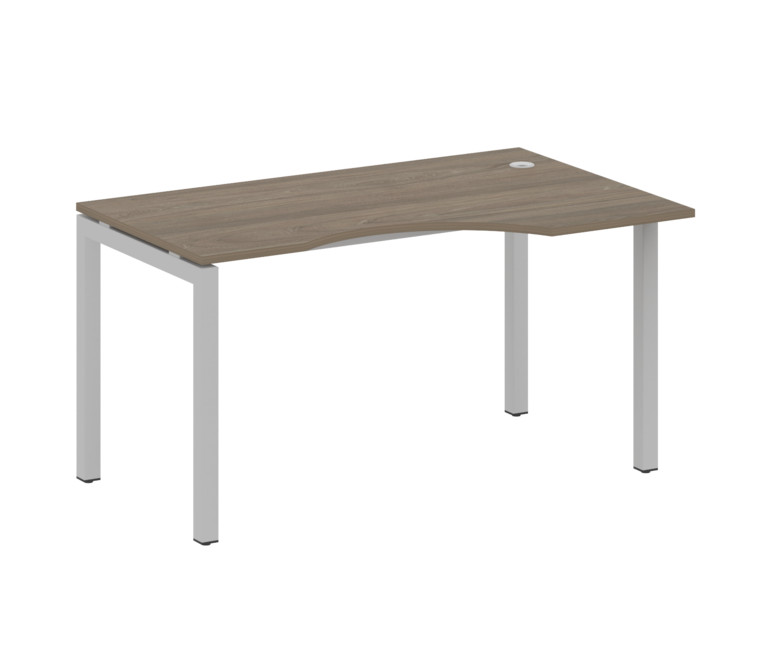 Metal System Quattro Стол криволинейный правый на П-образном м/к 50БП.СА-2 (R) Вяз Благородный/Метал