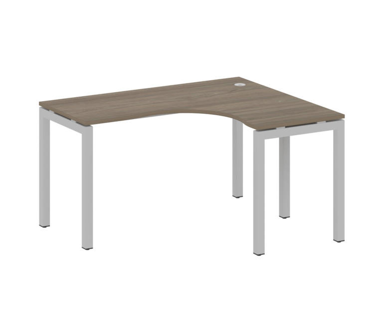 Metal System Quattro Стол криволинейный правый на П-образном м/к 50БП.СА-3 (R) Вяз Благородный/Метал