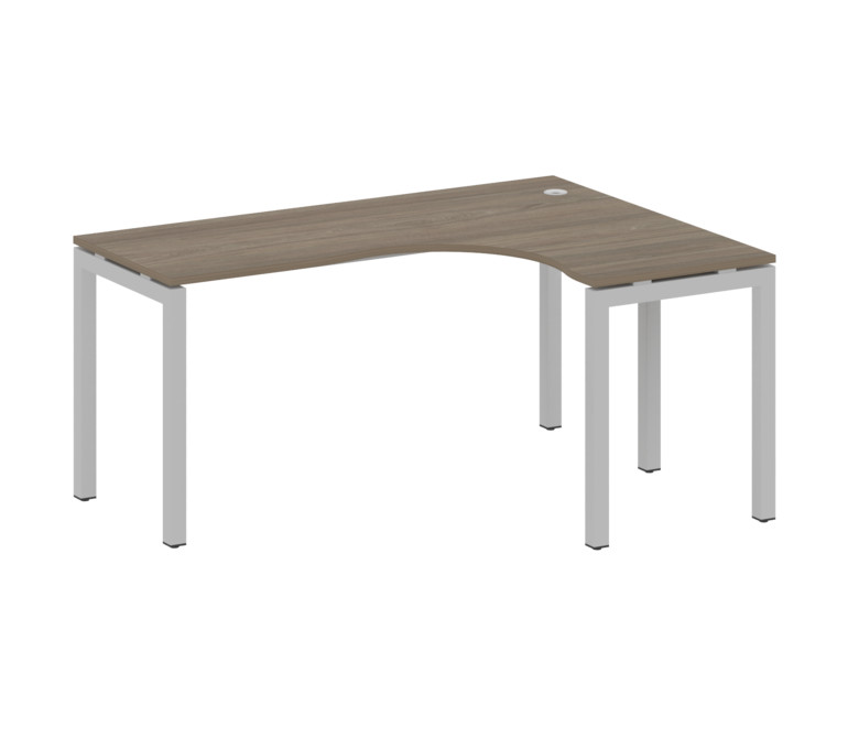 Metal System Quattro Стол криволинейный правый на П-образном м/к 50БП.СА-4 (R) Вяз Благородный/Метал
