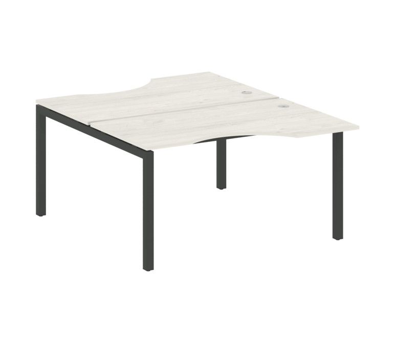 Metal System Quattro Рабочая станция криволинейная на П-образном м/к 50БП.РАС-СА-2.2 Дуб Наварра/Мет