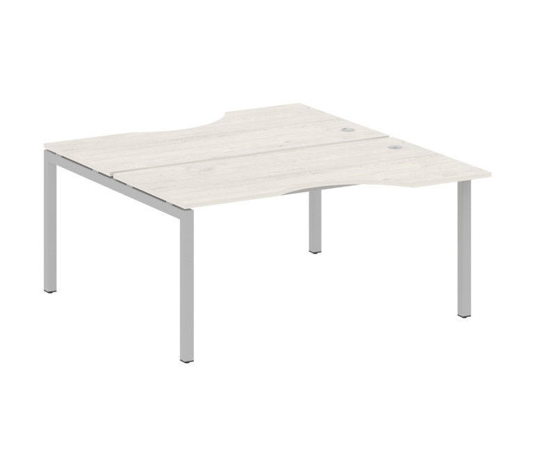 Metal System Quattro Рабочая станция криволинейная на П-образном м/к 50БП.РАС-СА-2.1 Дуб Наварра/Мет