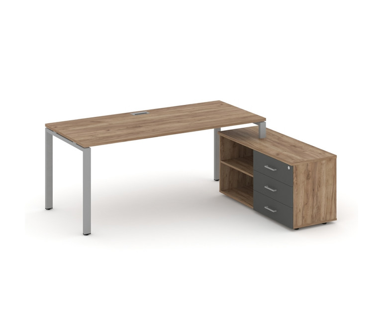 Style Project Direct Стол письменный с греденцией правой SN-6P.SRG-025.M(R) Дуб Табак/Дуб Табак/Антр