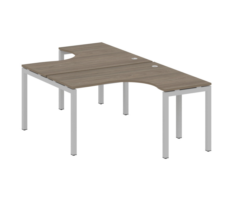 Metal System Quattro Рабочая станция криволинейная на П-образном м/к 50БП.РАС-СА-2.3 Вяз Благородный